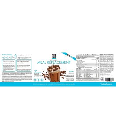 Yes You Can! Coffee Meal Replacement Shake - 15 Servings - Protein Powder with Vitamins - Nutritious All-in-One Meal Replacement - Buy Online on GoSupps.com