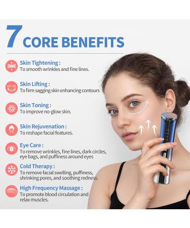 Texet 6-in-1 Microcurrent Facial Device - Skin Tightening Firming & Lifting Face Massager | Blue01 - Buy Online on GoSupps.com