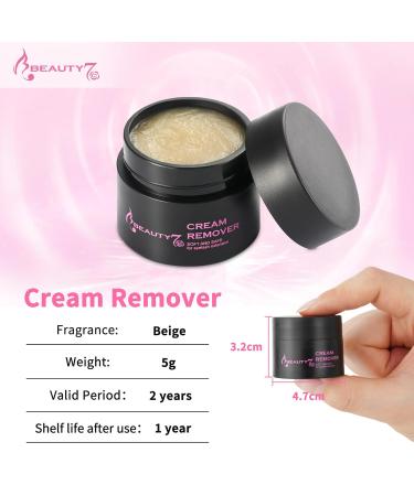 Beauty7 Eyelash Extensions Remover Cream - Safe & Fast Dissolution Low Irritation 5g Unscented Adhesive Bonder - Buy Online on GoSupps.com