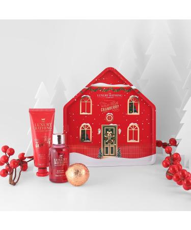 The Luxury Bathing Company - Wild Fig & Cranberry Relax & Unwind Keepsake Tin Gift Set - Vegan Friendly - Buy Online on GoSupps.com