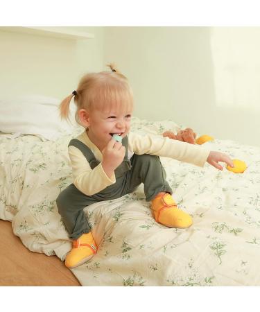LACOFIA Baby Anti-Slip Soft Sole Winter Warm Slipper Boots - Yellow (0-6 Months) - Buy Online on GoSupps.com
