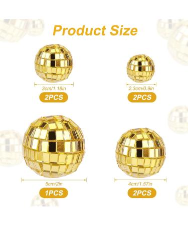 7pcs Disco Ball Cupcake Toppers 4 Sizes Disco Theme Cake Toppers Disco Ball Picks for Cake Disco Theme Party Decorations for 70s Theme Party Favors (Golden) - Buy Online on GoSupps.com