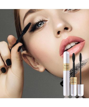 Mascara Volume And Length - Double Effect Lengthening Waterproof Mascara Black | Lengthening Voluminous Essence Mascara for Lifting Curling Multiplying Eye Makeup Hersil - Buy Online on GoSupps.com