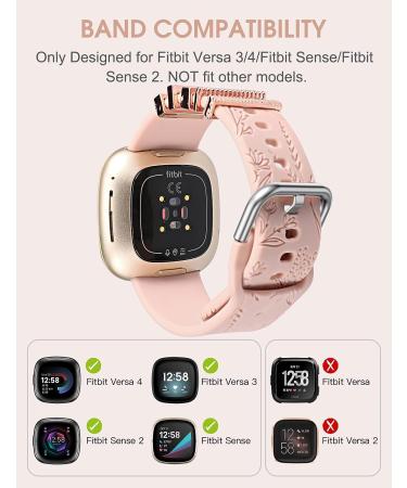 Minyee Dandelion Flower Pattern Silicone Band for Fitbit Versa 4/Sense - Cute & Stylish Women's Strap for Summer Faithful Workout - Buy Online on GoSupps.com