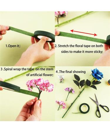 DECORA 1/2 Dark Green Floral Tape - Ideal for Bouquet Stem Wrapping and Crafts - Buy Online on GoSupps.com