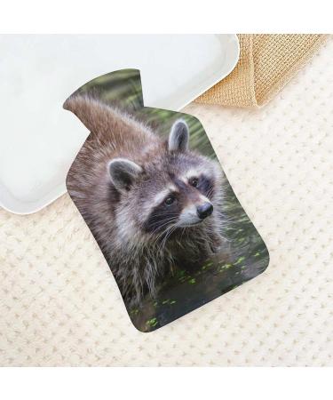 Raccoon Hot Water Bottle with Plush Cover - Hand Warmer for Adults & Children | 26.5x15.3cm - Comfort & Warmth Worldwide - Buy Online on GoSupps.com