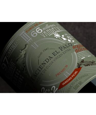 HACIENDA EL PALO | Huile d'olive extra vierge extra premium sans filtration 500 ml - Buy Online on GoSupps.com