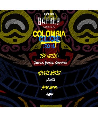 Marmara Barber Cologne - Best Choice of Modern Barbers and Traditional Shaving Fans Limited Edition Glass Bottle in Gift Box (500 ml Colombia) 18 Fl Oz (Pack of 1) Colombia - Buy Online on GoSupps.com