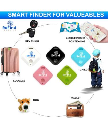 Refind Smart Tracker | Mini GPS Tag - Live Tracking App Bluetooth 5.0 | Key Finder Luggage Tracker Pet Tracker for Dogs & Cats (White) - Buy Online on GoSupps.com