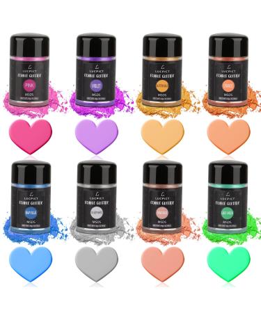 Edible Glitter 8 x 4g LUCPICT Food Colouring Powder Edible Lustre Dust Edible Glitter for Drinks Cake Decorations Cocktail Wine Beer Baking Strawberries Cupcakes Cookies Candy Fondant 8 Colours