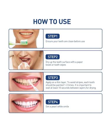 Teeth Whitening Paint 5ml - Oral Cleaning for Stains & Yellow Teeth - Whitens & Beautifies - One Size (White) - Buy Online on GoSupps.com
