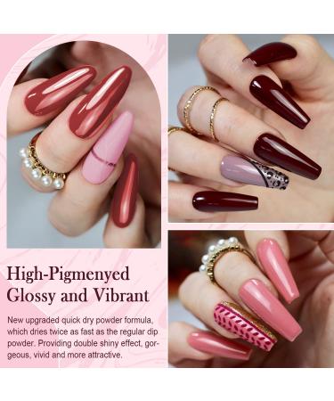 Aikker 27 Pcs Dip Powder Nail Kit Starter Set - 20 Colors Nude Pink Coral Dipping Powder System with Base & Top Coat Activator - French Nail Art Manicure DIY Salon Gift Set AK30 - Buy Online on GoSupps.com