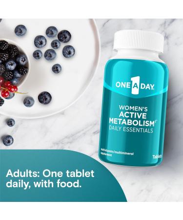 One A Day Women's Active Metabolism Daily Essential Multivitamin for Women Metabolism Support Vitamins for Women with All 8 B-Vitamins Vitamin D Magnesium & More 120 Count 120 Count (Pack of 1) - Buy Online on GoSupps.com