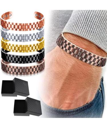 Prostapower Magnetic Copper Band Adjustable Length Simple and Fashionable Quantum Magnetic Bracelet Copper Bracelet for Men Women (One Size 2PCS-B) One Size 2pcs-b - Buy Online on GoSupps.com