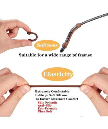 12 Soft Silicone Glasses Tips - Non-Slip Elastic & Comfortable Replacement for Reading & Sunglasses - Buy Online on GoSupps.com