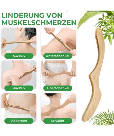Premium Wooden Fascia Roller for Muscle Relaxation & Body Shaping | Anti-Cellulite Gua Sha Massage Tool - International Shipping Available - Buy Online on GoSupps.com