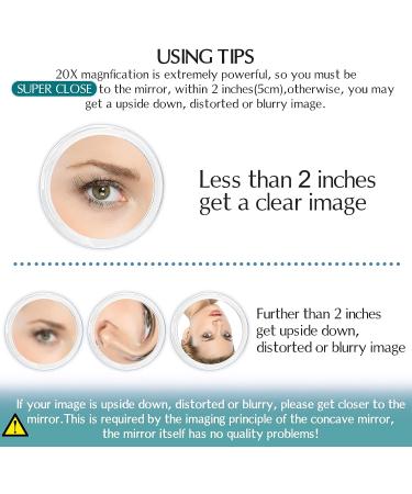 B Beauty Planet 5 Inch 20X Magnifying Mirror with Three Suction Cups - Ideal for Makeup, Tweezing, Blackhead, and Blemish Removal - Buy Online on GoSupps.com