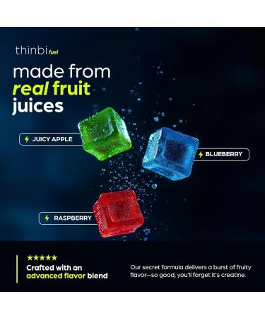 Creatine Gummies Monohydrate Complex 10,000mg for Men & Women -120 Gummies Advanced Formula W/L-Taurine + Vitamin B12 for Muscle Strength, Muscle Builder, Energy Boost, Pre-Workout Supplement -Thinbi - Buy Online on GoSupps.com