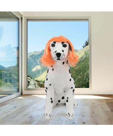 Funny Dog & Cat Role Play Wig - Halloween & Christmas Costume for Small Medium & Large Pets (Orange) - Buy Online on GoSupps.com