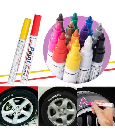 Oil Based Paint Pen Set of 12 for Rock, Glass, Fabric & More - Permanent, Waterproof, Quick-Dry Paint Marker Kit - Ideal for Christmas Stencil Art & Craft Projects - 12 Vibrant Colors - Buy Online on GoSupps.com