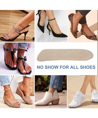 2 Pairs Pigskin High Heels Sandals Insoles for Plantar Fasciitis & Bone Spur Relief | Self-Adhesive Heel Cups for Women 8-12 | No-Slip Support Cushion Inserts - Buy Online on GoSupps.com