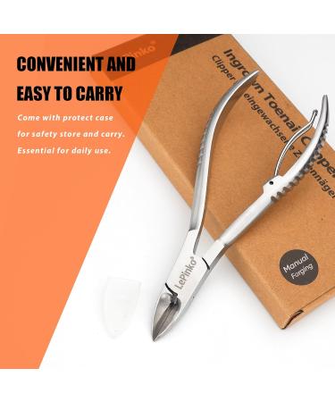 LePinko Professional Toenail Clippers - Heavy Duty Ingrown Toenail Tools for Men Women & Seniors | Best Podiatrist Nail Cutter for Thick Nails - Buy Online on GoSupps.com