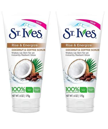 St. Ives Coconut & Coffee Scrub 6 oz (Pack of 2) - Energizing Exfoliation Combo - Buy Online on GoSupps.com