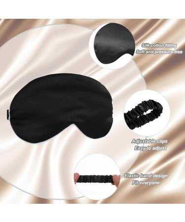PATIKIL Silk Sleep Mask 2 Pack - Soft Satin Eye Cover for Side Sleeping Travel Black/White - Ultimate Sleep Protection - Buy Online on GoSupps.com