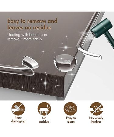 Mangotek Transparent Silicone Corner Protectors - 4 Pack Childproof Safety Bumpers for Furniture, Fireplace, Desk - Round 0.6 inch Width - Buy Online on GoSupps.com