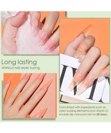 Kit de poudre de trempage pour ongles kit poudre trempage translucide 6 couleurs ensemble manucure fran aise bricolage longue dur e pour d butant salon maison d marrage Na - Buy Online on GoSupps.com