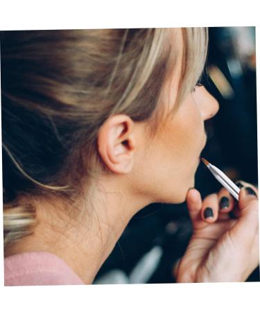 Beatifufu Double Ended Lipstick Brush Lip Professional Lip Brush Beauty Supply Reusable Lip Brush Cosmetic Lipstick Brush Multifunctional Brush Portable Lipstick Brush Makeup Brush 12x1x1cm Silver - Buy Online on GoSupps.com