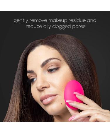 Envie Rechargeable Facial Cleansing Brush & Massager - Pulsing Silicone Exfoliator Blackhead & Makeup Remover (Pink) | International Shipping Available - Buy Online on GoSupps.com