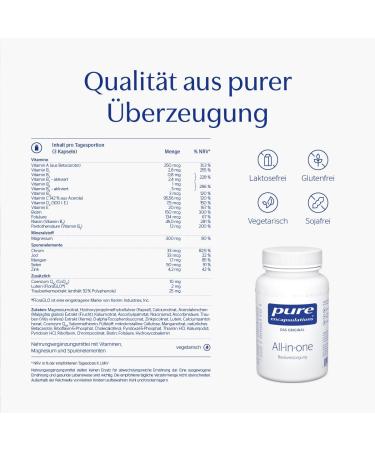 Pure Encapsulations All-in-One Multivitamin | 60 Vegetarian Capsules for Everyday Health - Buy Online on GoSupps.com