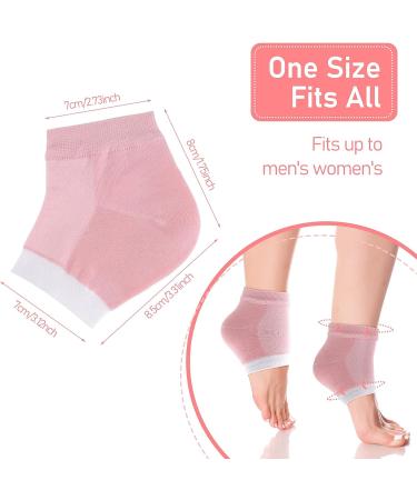 Sibba Gel Heel Socks - Moisturizing Treatment for Cracked Heels | Open Toe Day/Night Care for Soft, Beautiful Skin - Pink (2 Pairs) - Buy Online on GoSupps.com
