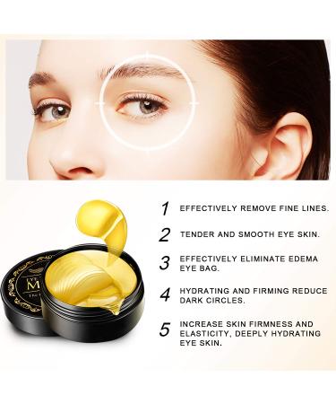 24K Gold Under Eye Patches - Collagen Eye Mask for Dark Circles, Puffiness & Wrinkles - 60pcs - Buy Online on GoSupps.com