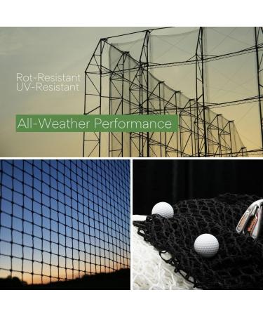 Golf Netting Material - High Impact 10'x10' Black Hitting Net for Backyard Sports - Durable Sport Barrier Net with 20mm Mesh - Buy Online on GoSupps.com