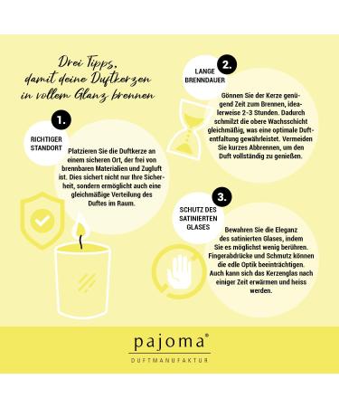 Pajoma Premium Vanilla Fragrance Candle | 120g Satin Glass | 25-Hour Burn Time | Elegant Gift Packaging - Buy Online on GoSupps.com