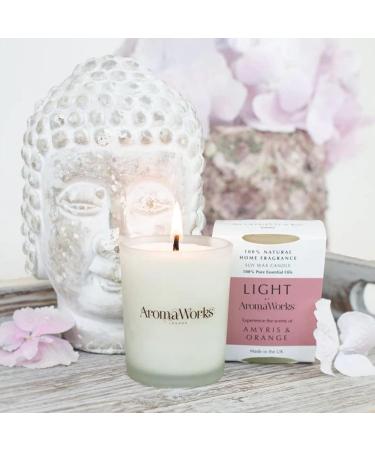 Light Candle Small - Amyris & Orange by Aromaworks | Unisex 2.65 oz | International Shipping Available - Buy Online on GoSupps.com