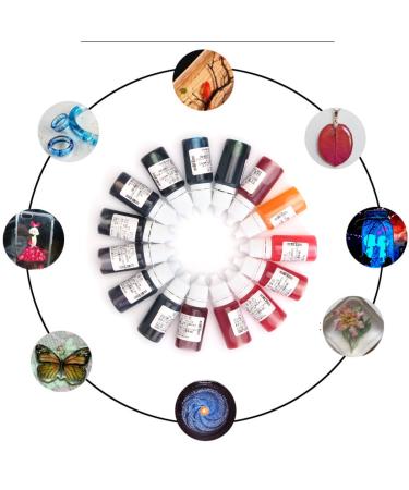 FEVERWORK 15 Color Epoxy UV Resin Coloring Dye Colorant Pigment Mix Color for DIY Hobbiers - Buy Online on GoSupps.com