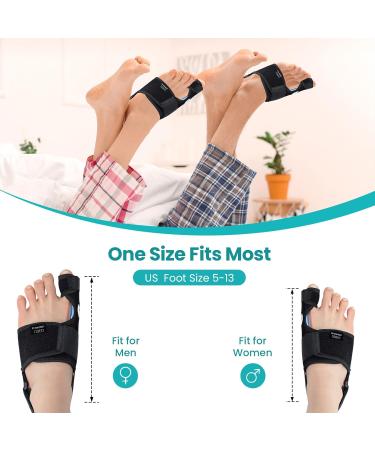 Bunion Corrector for Men & Women - Adjustable Bunion Splint Brace with Soft Gel - Pain Relief Toe Straightener - 1 Pair Bunion Pads - Buy Online on GoSupps.com