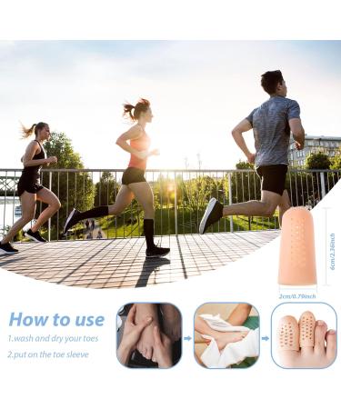 14 Pieces Gel Toe Protection - Breathable Silicone Covers for Blisters & Toenails | Unisex Beige Toe Protectors - Buy Online on GoSupps.com