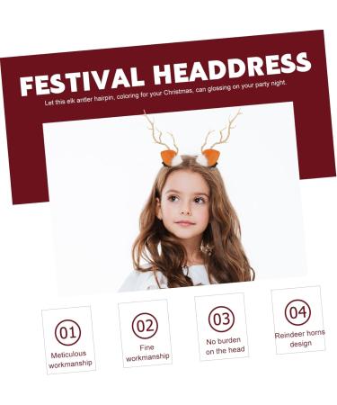 Beaupretty 3 Pairs Christmas Glow Barrette Christmas Hair Pins Branch Hairpin Xmas Hair Clips Antlers Antler Hair Clips Photography Hair Clips Deer Hair Pin Christmas Socks Resin Elk - Buy Online on GoSupps.com