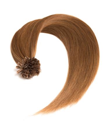 Light Brown Keratin Bonding Extensions | 100% Remy Human Hair | 25x 1g 45cm U-Tip - #12 Light Brown Long Hair Extensions - Buy Online on GoSupps.com