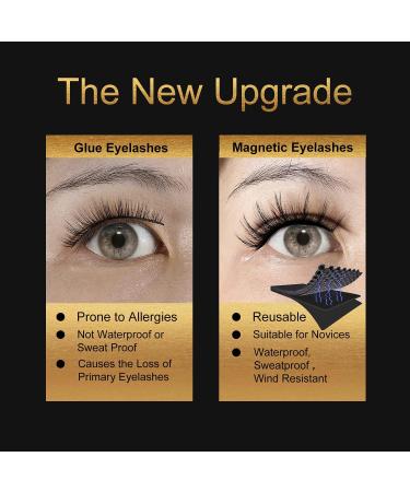 Magnetic Eyelashs Larbois 5 Paires Magnetic Eyelashes Natural Look with Eyeliner Kit Self Adhesive&Reusable Fluffy Fake Eyelashes Set and Waterproof&Long Lasting Magnetic Eyeliner No Glue Needed - Buy Online on GoSupps.com