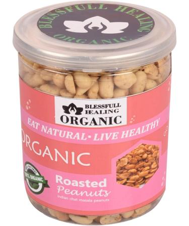 Blessfull Healing Organic Natural Vegan Indian Chat Masala Roasted Peanuts Crunchy Healthy Snacks 300 Gram - Buy Online on GoSupps.com