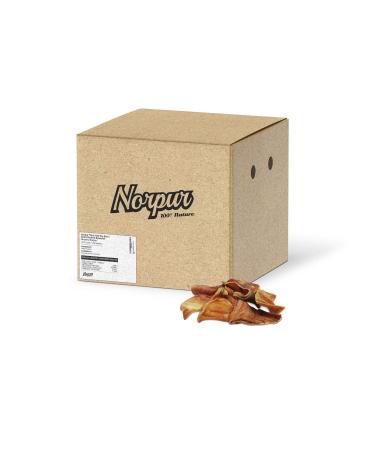 Norpur Thick Half Natural Pig Ears for Dogs 100 Count Bulk Chews for Training Rewards and Treats Natural Grass Fed Meat Small to Medium Puppies