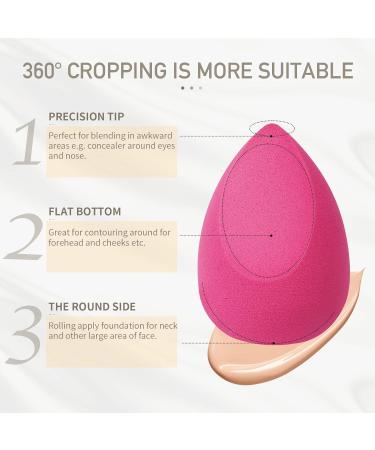 Venares 8pcs Multicolor Makeup Sponges Set with Foundation Brush - Perfect for Fluid Cream & Powder Application - Buy Online on GoSupps.com