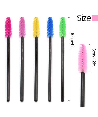 GreenLife 50 PCS Multicolor Disposable Eyelash Brush Mascara Wands Applicator (Black-Rose) - Buy Online on GoSupps.com