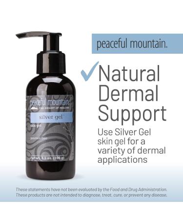 Peaceful Mountain Silver Gel - Colloidal Silver & Aloe Vera for Skin Relief - Non-Greasy Fragrance-Free - 3.5 oz - International Shipping Available - Buy Online on GoSupps.com